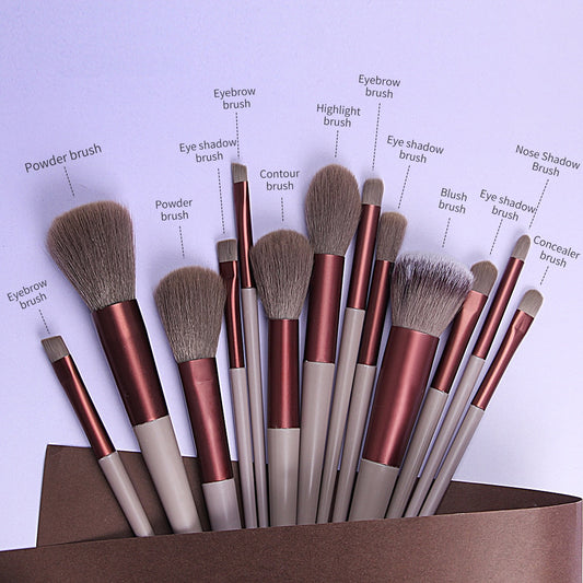 13 Piece Makeup Brushes Set
