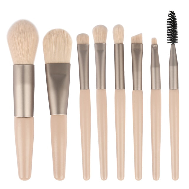 8 Piece Makeup Brushes Set